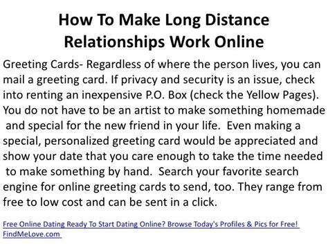 Difference between online dating and long distance